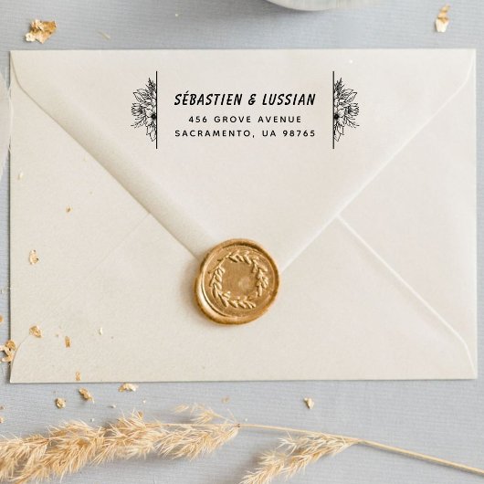 Modern Script Wedding Zelfinktende Stempel