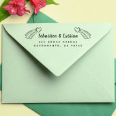 Modern Script Wedding Zelfinktende Stempel