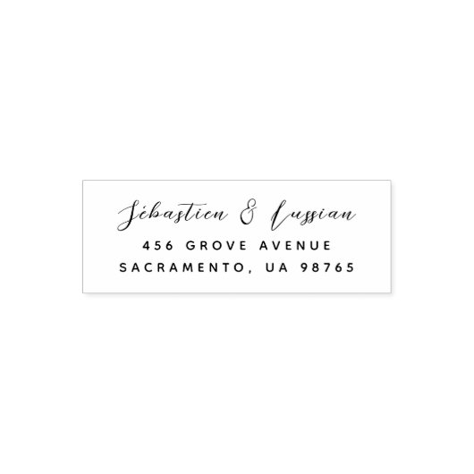 Modern Script Wedding Zelfinktende Stempel (Design)