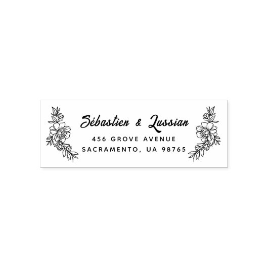 Modern Script Wedding Zelfinktende Stempel (Design)