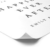 Modern Script Welkom op Trouwfeest Elke Kleur Poster (Hoek)