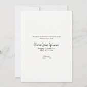 Modern script Welkomend Baby Girl Foto geboorte Aankondiging (Achterkant)