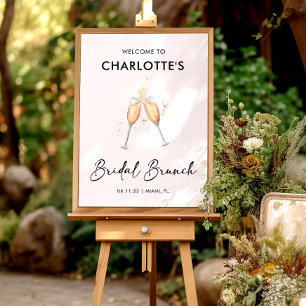 Modern script   Welkomstteken van Bridal Brunch Poster