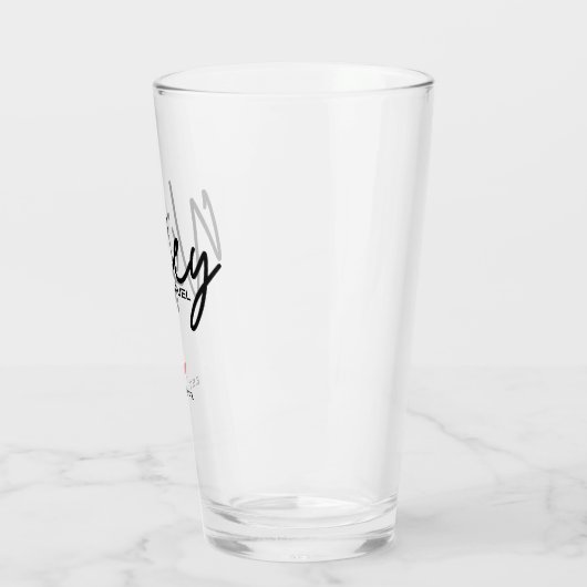 Modern Script Wifey Fuel Vastgestelde datum Glas (Links)