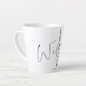 Modern Script Wifey Name Bride Gift Box Idea Latte Mok (Linkerhoek)