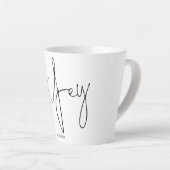 Modern Script Wifey Name Bride Gift Box Idea Latte Mok (Rechterhoek)