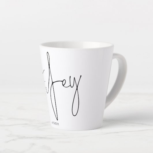Modern Script Wifey Name Bride Gift Box Idea Latte Mok (Rechterhoek)