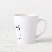 Modern Script Wifey Name Bride Gift Box Idea Latte Mok (Rechts)