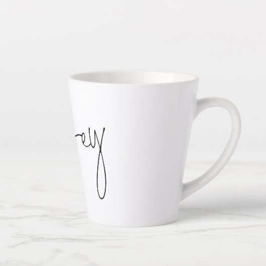 Modern Script Wifey Name Bride Gift Box Idea Latte Mok (Rechts)
