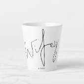 Modern Script Wifey Name Bride Gift Box Idea Latte Mok (Voorkant)