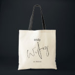Modern Script Wifey Name Wedding Date Tote Bag<br><div class="desc">De moderne Woondatum van de Naam van het Manuscript Wifey van het Manuscript. Perfect voor de de cadeaudoos van de bruid-aan-zijn of gebruik als cadeauzak zelf. Eenvoudig te personaliseren met haar naam en jaar of datum van de bruiloft. Aan beide zijden is hetzelfde ontwerp.</div>