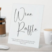 Modern Script Wine Raffle Reclamebord Met Voetstuk (Insitu)