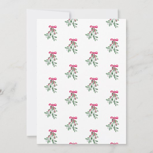 Modern Script Winter Berries Kerstfeest Kaart (Achterkant)