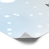 Modern Script Winter Bruiloft Welkom Bord Poster (Hoek)