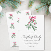 Modern Script Winter Mistletoe Kerstfeest Kaart