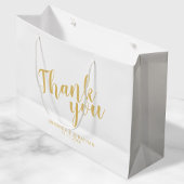 Modern Script Wit en Goud Huwelijksgunst Groot Cadeauzakje
