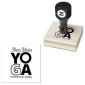 Modern Script Yoga Studio Rubberstempel (Gestempeld)