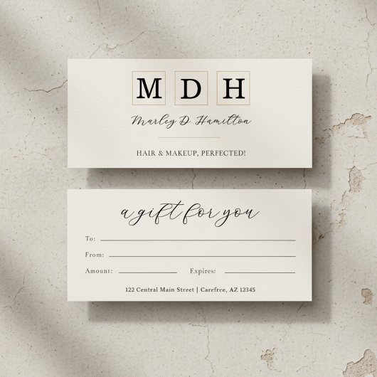 Modern Script Zakelijk Cadeaubon