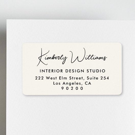 Modern Script Zakelijk Retouradres Etiket