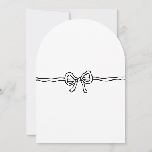 Modern script Ze bindt het knoop Vrijgezellenfeest Kaart (Achterkant)