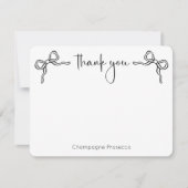 Modern Script Ze Krijgt De Knoop Bruidsfeest Bedankkaart (Voorkant)