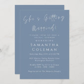 Modern script ze wordt getrouwd Vrijgezellenfeest Kaart (Voorkant / Achterkant)