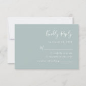 Modern Script Zee Glass Wedding RSVP Kaartje (Voorkant)