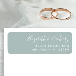 Modern Script Zeeglas Trouw Retouradres Etiket