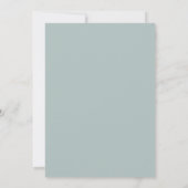 Modern Script Zeeglasgroene Save the Date Aankondiging (Achterkant)