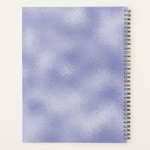 Modern script zeer Peri Paarse Foil Monogram Planner (Achterkant)