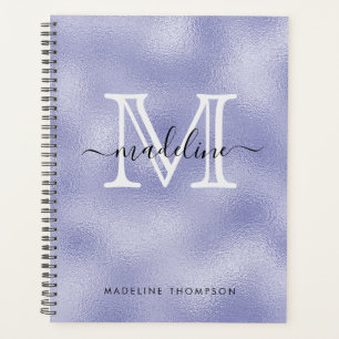 Modern script zeer Peri Paarse Foil Monogram Planner