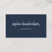 Modern script | Zeevarend blauw Visitekaartje (Voorkant)