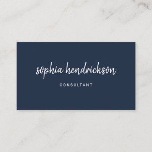 Modern script   Zeevarend blauw Visitekaartje