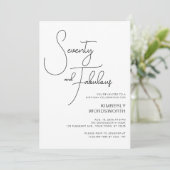 Modern Script Zeventig en Fabulous 70ste Verjaarda Kaart (Staand voorkant)