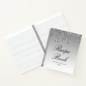 modern script zilveren glitter Recept Boek (Binnen)