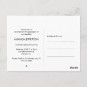 Modern script zwart eenvoudig foto afstuderen briefkaart (Achterkant)