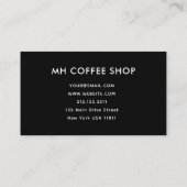 Modern Script Zwart Eenvoudig Klantenkaartje (Achterkant)