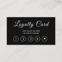 Modern Script Zwart Eenvoudig Klantenkaartje