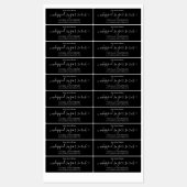 Modern script, zwart en wit horizontaal labels (Vel)