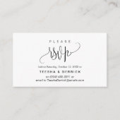 Modern script, zwart font, Party Celebration RSVP Informatiekaartje (Voorkant)