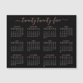 Modern Script Zwart Roos Goud 2025 Kalender (Voorkant)