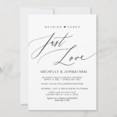 Modern script, zwart, weddenschap kaart (Voorkant)