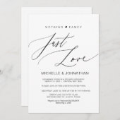 Modern script, zwart, weddenschap kaart (Voorkant / Achterkant)