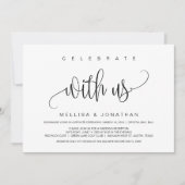 Modern script, zwart, weddenschap kaart (Voorkant)