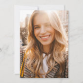 Modern Script Zwart Wit 2024 Foto Afstuderen Aankondiging (Achterkant)