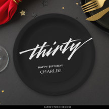 Modern Script Zwart Wit 30ste verjaardag