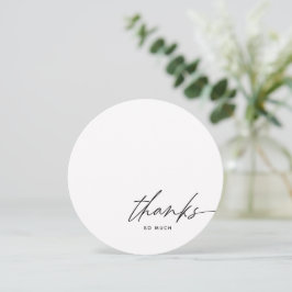 Modern Script Zwart Wit Dank  Bedankkaart