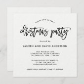Modern script | Zwart-wit kerstfeest Kaart (Voorkant / Achterkant)