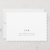 Modern Script Zwart & Wit Scallop Vrijgezellenfees Kaart (Achterkant)