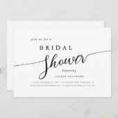 Modern Script Zwart & Wit Vrijgezellenfeest Kaart (Voorkant / Achterkant)